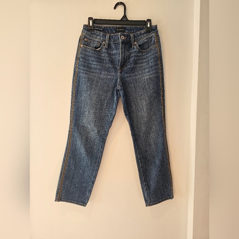 Talbots Modern Ankle Jeans Womens Size 2P Petite Straight Leg Medium Wash Stretc